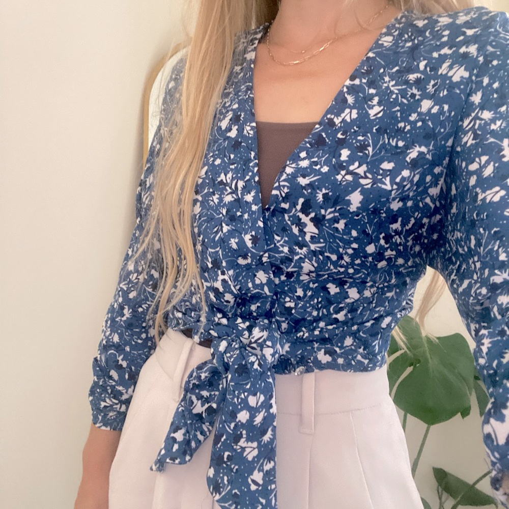 Floral tie top